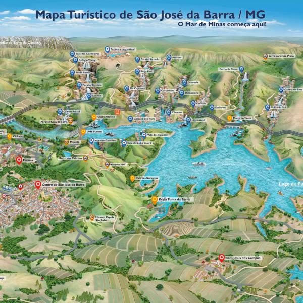 Mapa de São josé da Barra MG