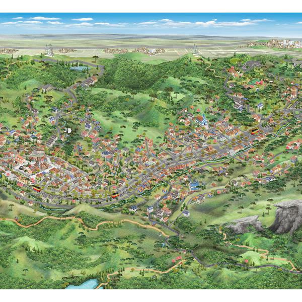 Mapa de Campos do Jordão para a Revista Castelfranchi 