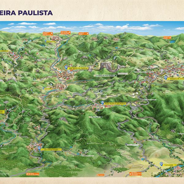 Mapa da Serra da Mantiqueira, Mantiqueira Paulista