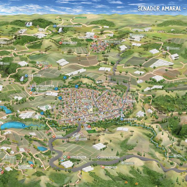 Mapa de Senador Amaral, Minas Gerais