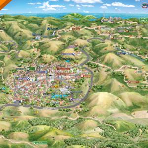 Mapa Turístico ilustrado de Cunha SP