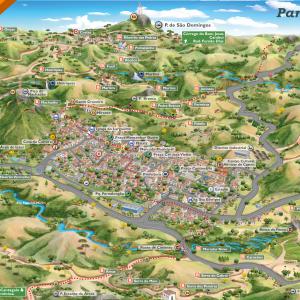 Mapa turístico de Paraisópolis MG